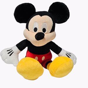 Disney Mickey Mouse 9 inch Plush Red Shorts Yellow Shoes Stuffed Animal Toy